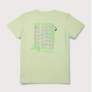 Gini And Jony Boys Green Typographic Print Cotton T-Shirt Half Sleeves