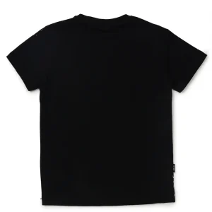 Gini And Jony Boys Black Graphic Cotton T-Shirt Half Sleeves