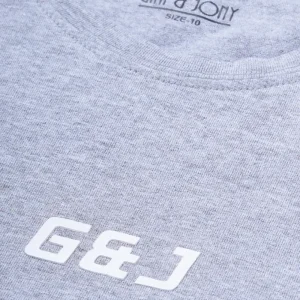 Gini And Jony Boys Grey Solid Cotton T-Shirt Half Sleeves