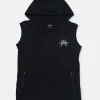 Gini And Jony Boys Navy Blue Typographic Print Cotton Sando Sleeveless