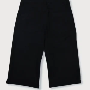 Gini And Jony Boys Black Solid Cotton Bermuda Fixed Waist