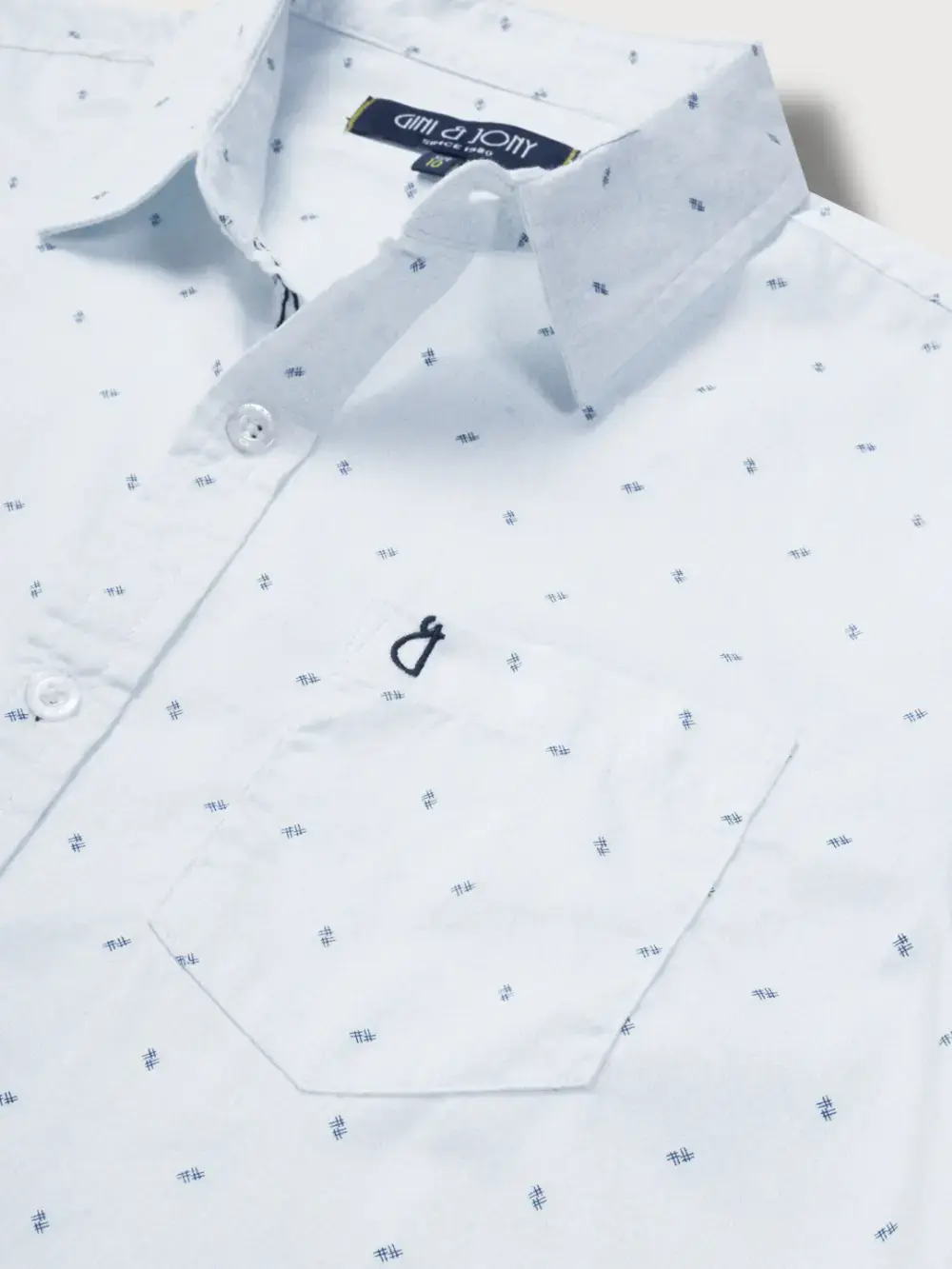 Gini And Jony Boys Solid Cotton Shirt