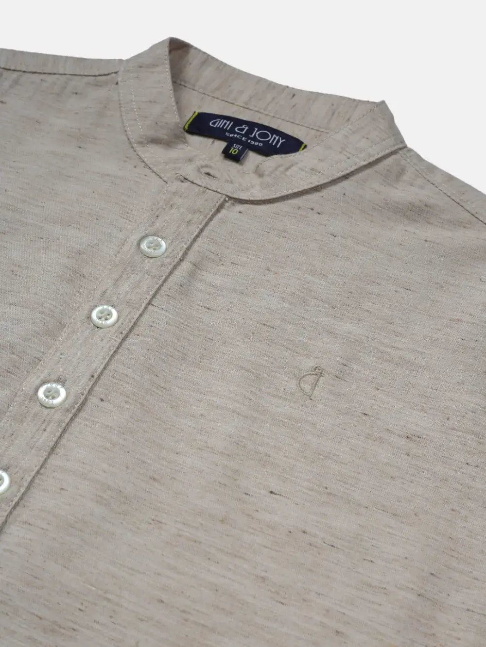 Gini And Jony Boys Solid Cotton Shirt