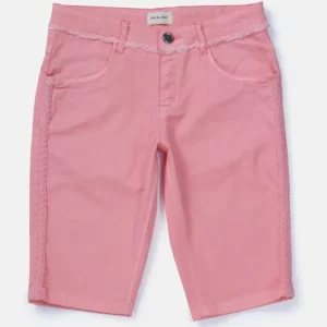 Girls Solid Denim Pedal Pusher