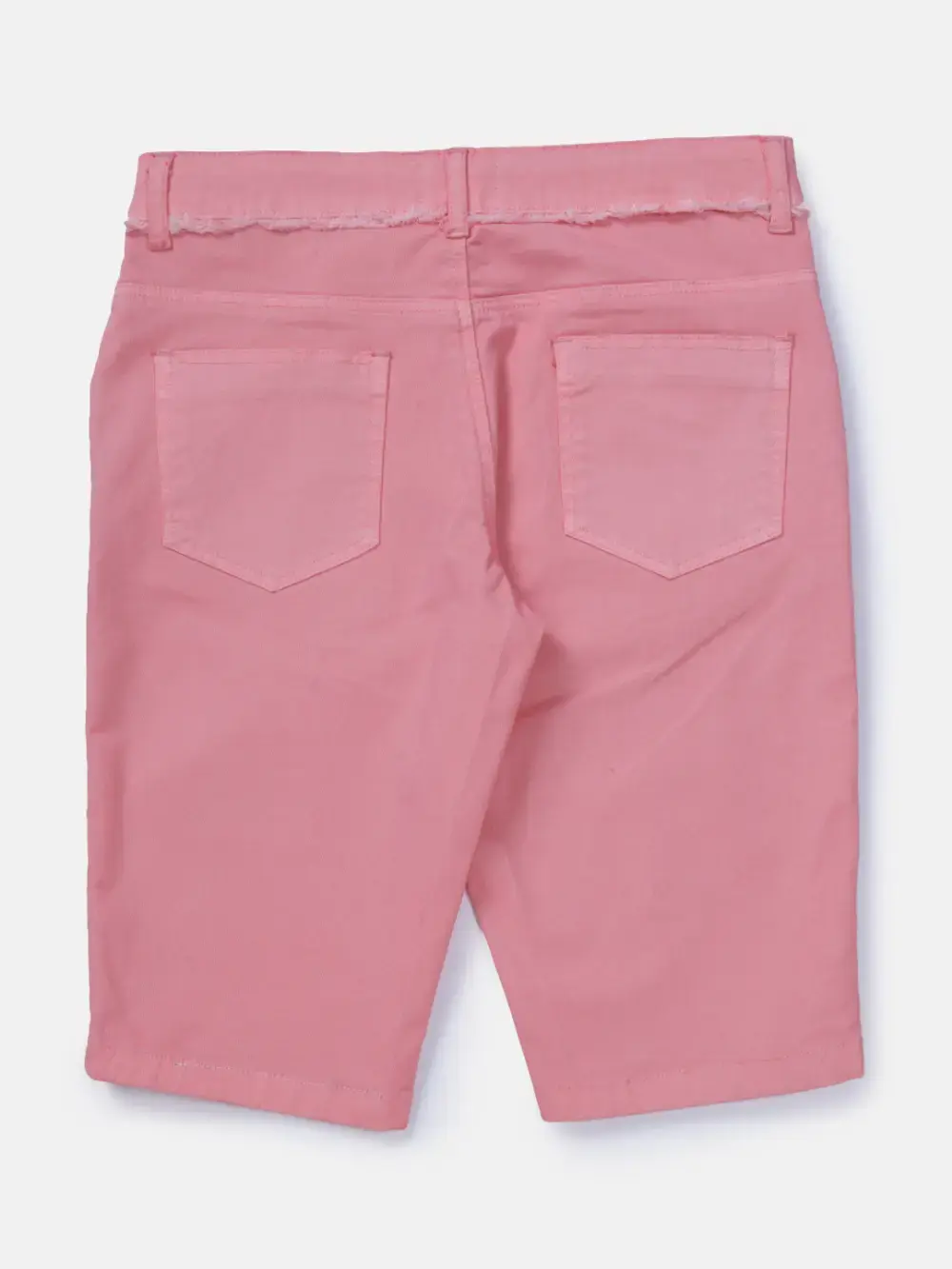 Girls Solid Denim Pedal Pusher