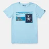 Gini And Jony Boys Blue Graphic Print Cotton T-Shirt Half Sleeves