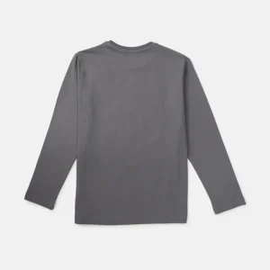 Gini And Jony Boys Grey Graphic Print Cotton T-Shirt Full Sleeves