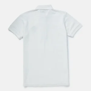 Gini And Jony Boys White Solid Cotton Polo T-Shirt Half Sleeves