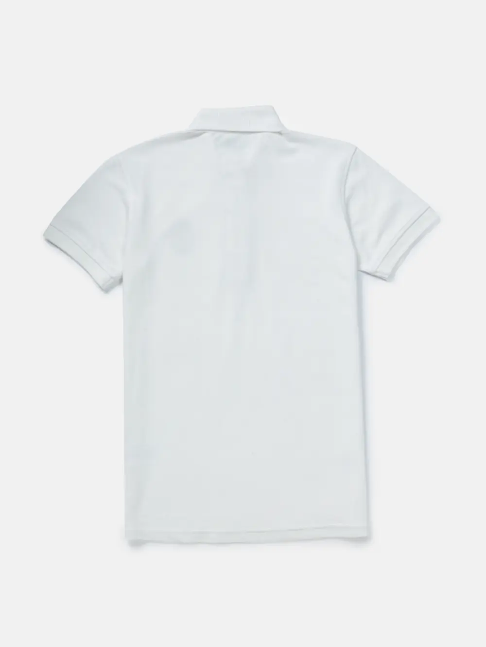 Gini And Jony Boys White Solid Cotton Polo T-Shirt Half Sleeves