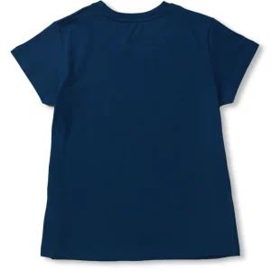 Gini And Jony Girls Navy Blue Printed Cotton Knits Top Half Sleeves 9-12 Months