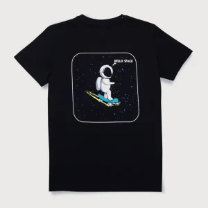 Gini And Jony Boys Black Graphic Print Cotton T-Shirt Half Sleeves