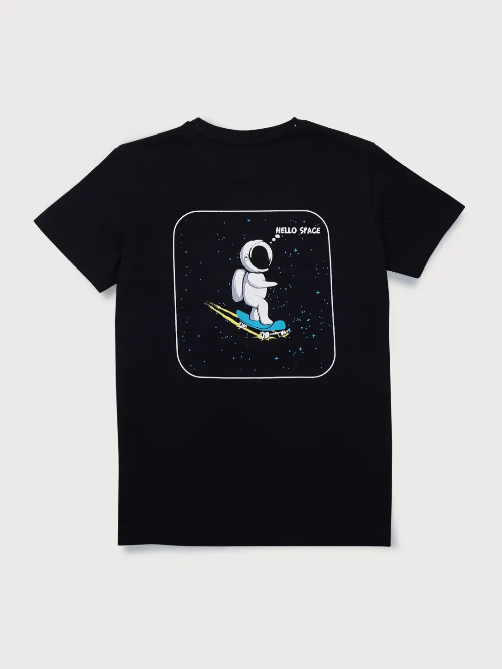 Gini And Jony Boys Black Graphic Print Cotton T-Shirt Half Sleeves