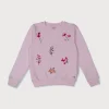 Gini & Jony Girls Pink Printed Woven Full Sleeves Sweat Shirt