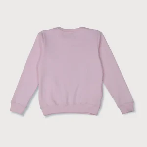 Gini & Jony Girls Pink Printed Woven Full Sleeves Sweat Shirt