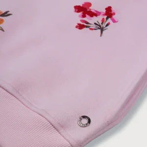 Gini & Jony Girls Pink Printed Woven Full Sleeves Sweat Shirt