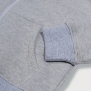 Gini And Jony Boys Grey Solid Cotton Knits Jacket Full Sleeves