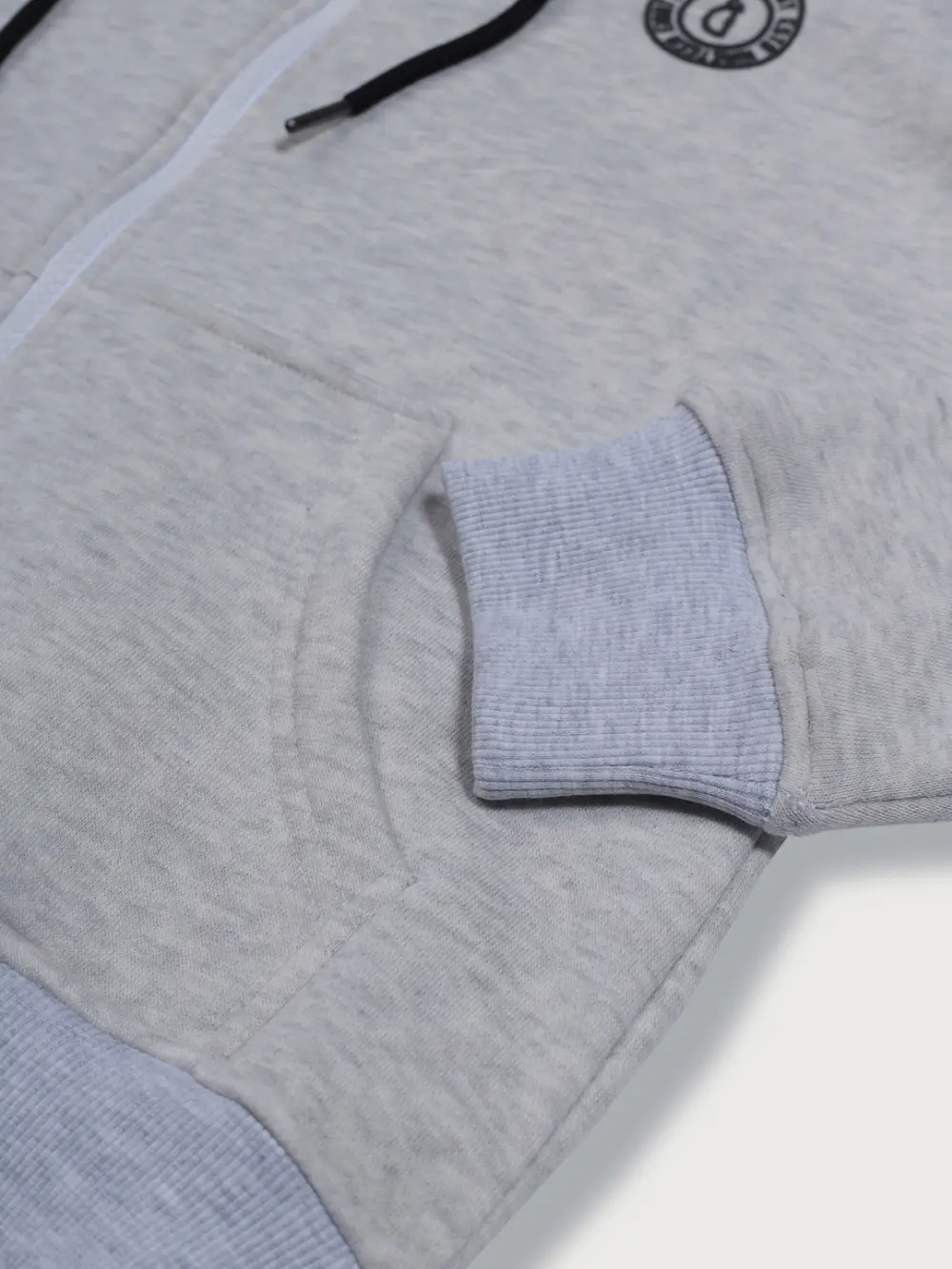 Gini And Jony Boys Grey Solid Cotton Knits Jacket Full Sleeves