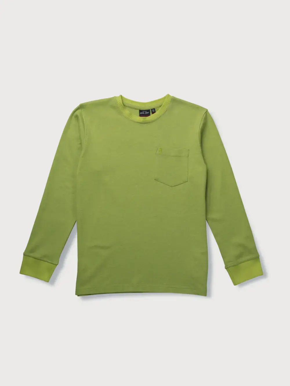 Gini & Jony Boys Green Solid Knits Full Sleeves T-Shirt