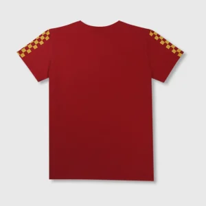 Gini & Jony Boys Red Printed Knit T-Shirt Half Sleeves