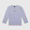 Gini & Jony Boys Blue Printed Cotton Full Sleeves T-Shirt