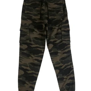 Gini And Jony Boys Green Camouflage Cotton Trouser Elasticated