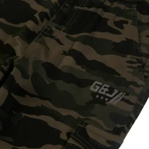 Gini And Jony Boys Green Camouflage Cotton Trouser Elasticated