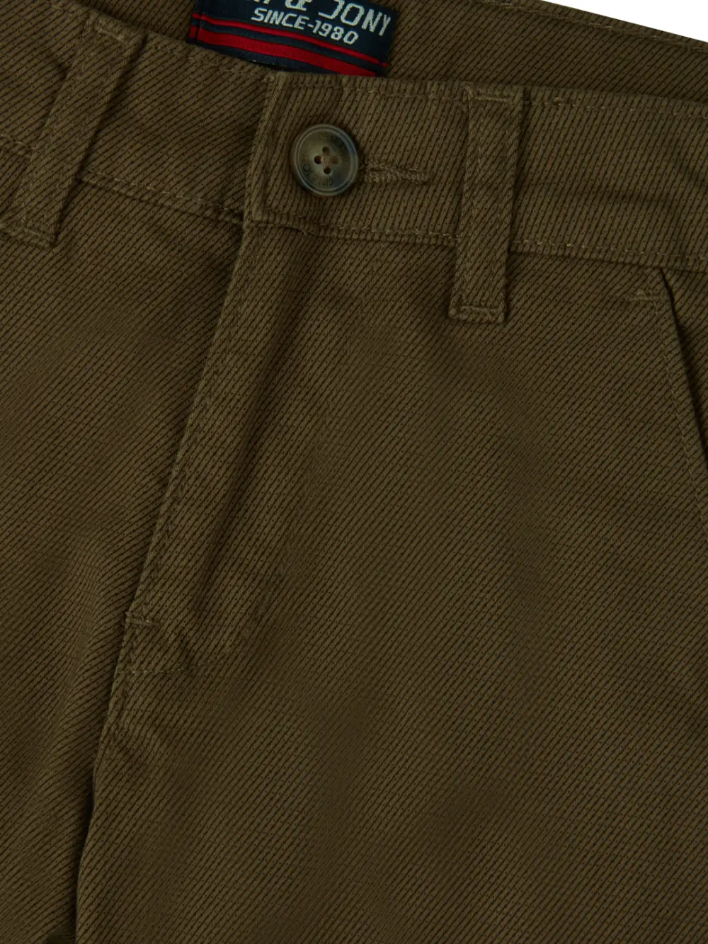 Gini & Jony Boys Solid Cotton Fixed Waist Trouser
