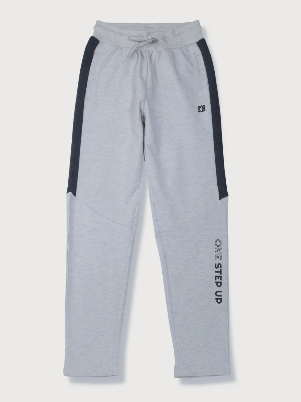 Gini And Jony Boys Grey Typographic Print Cotton Track Pant Elasticated