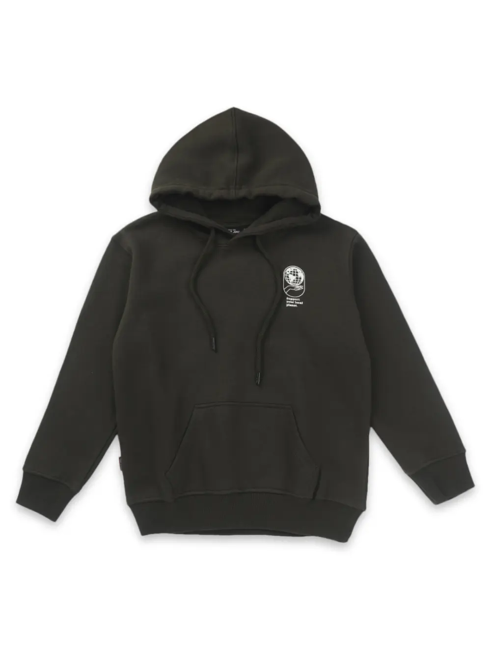 Gini & Jony Boys Black Solid Fleece Full Sleeves Knits Jacket