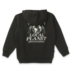 Gini & Jony Boys Black Solid Fleece Full Sleeves Knits Jacket