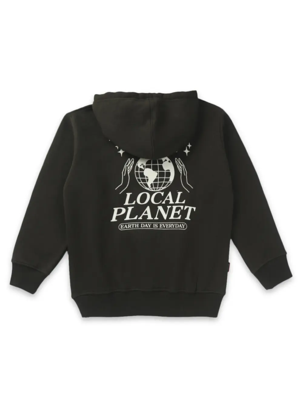 Gini & Jony Boys Black Solid Fleece Full Sleeves Knits Jacket