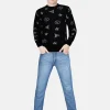 Gini And Jony Boys Black Conversational Print Cotton Sweater Full Sleeves
