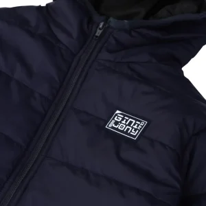 Gini And Jony Boys Navy Solid Taffeta Heavy Winter Jacket Full Sleeves