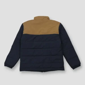 Gini And Jony Boys Navy Color Block Taffeta Heavy Winter Jacket Full Sleeves