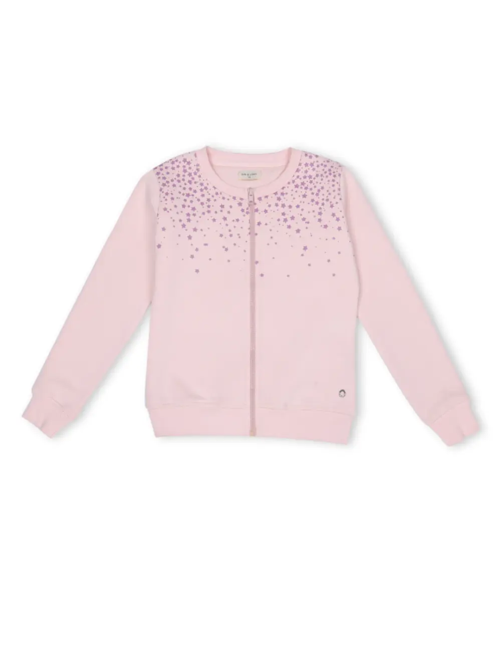 Gini And Jony Girls Pink Printed Cotton Knits Jacket Full Sleeves 9-12M