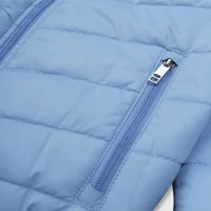 Gini And Jony Girls Blue Solid Taffeta Heavy Winter Jacket Full Sleeves 9-10 Years