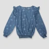 Baby Girls Casual Polyester Blend Blouson Top