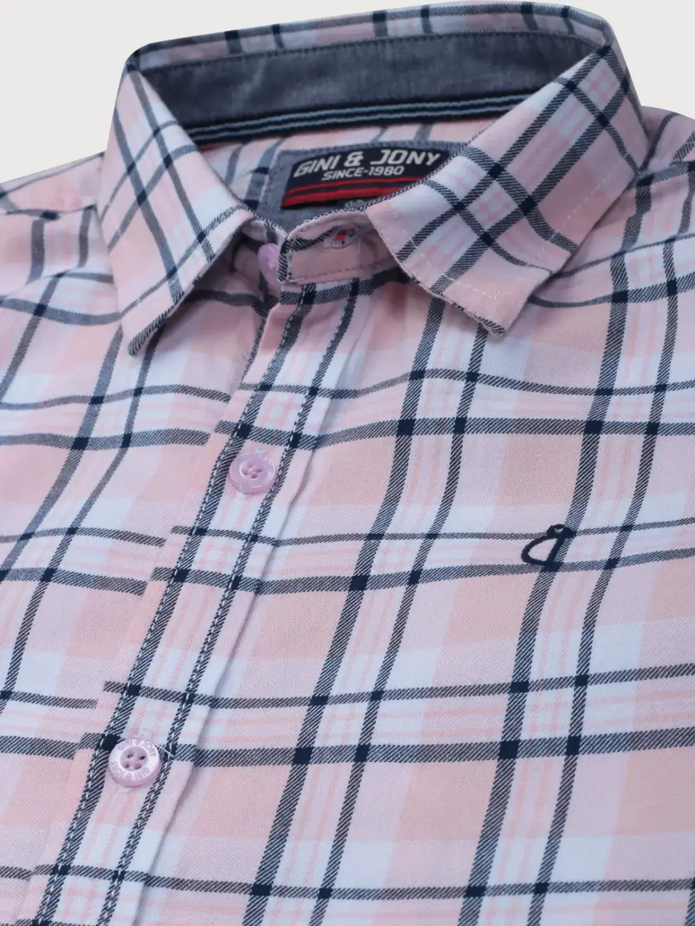 Gini And Jony Boys Solid Cotton Shirt