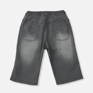 Gini And Jony Boys Grey Washed Denim Bermuda Elasticated