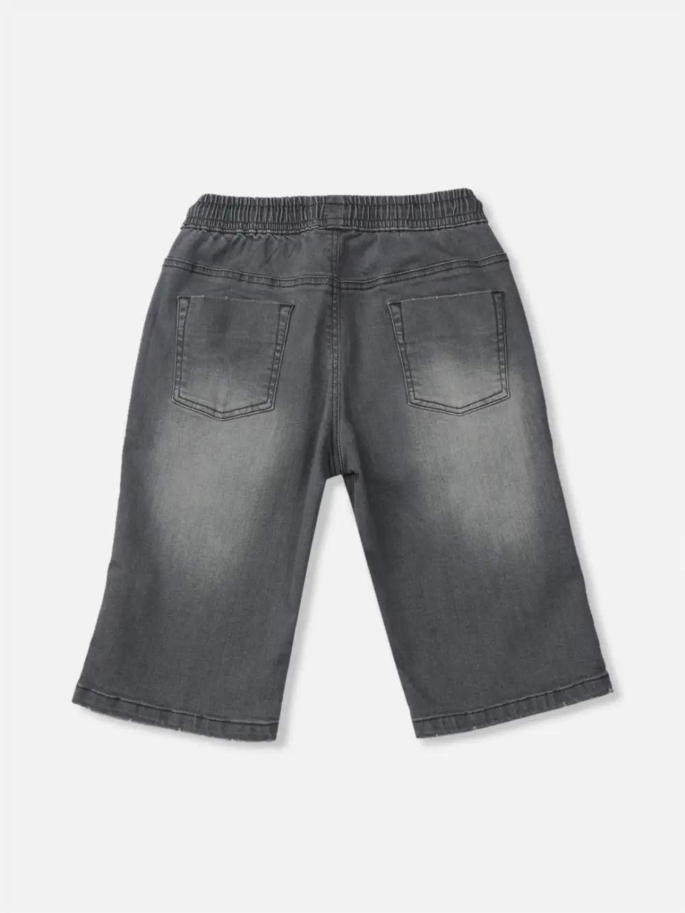 Gini And Jony Boys Grey Washed Denim Bermuda Elasticated