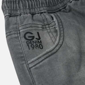 Gini And Jony Boys Grey Washed Denim Bermuda Elasticated
