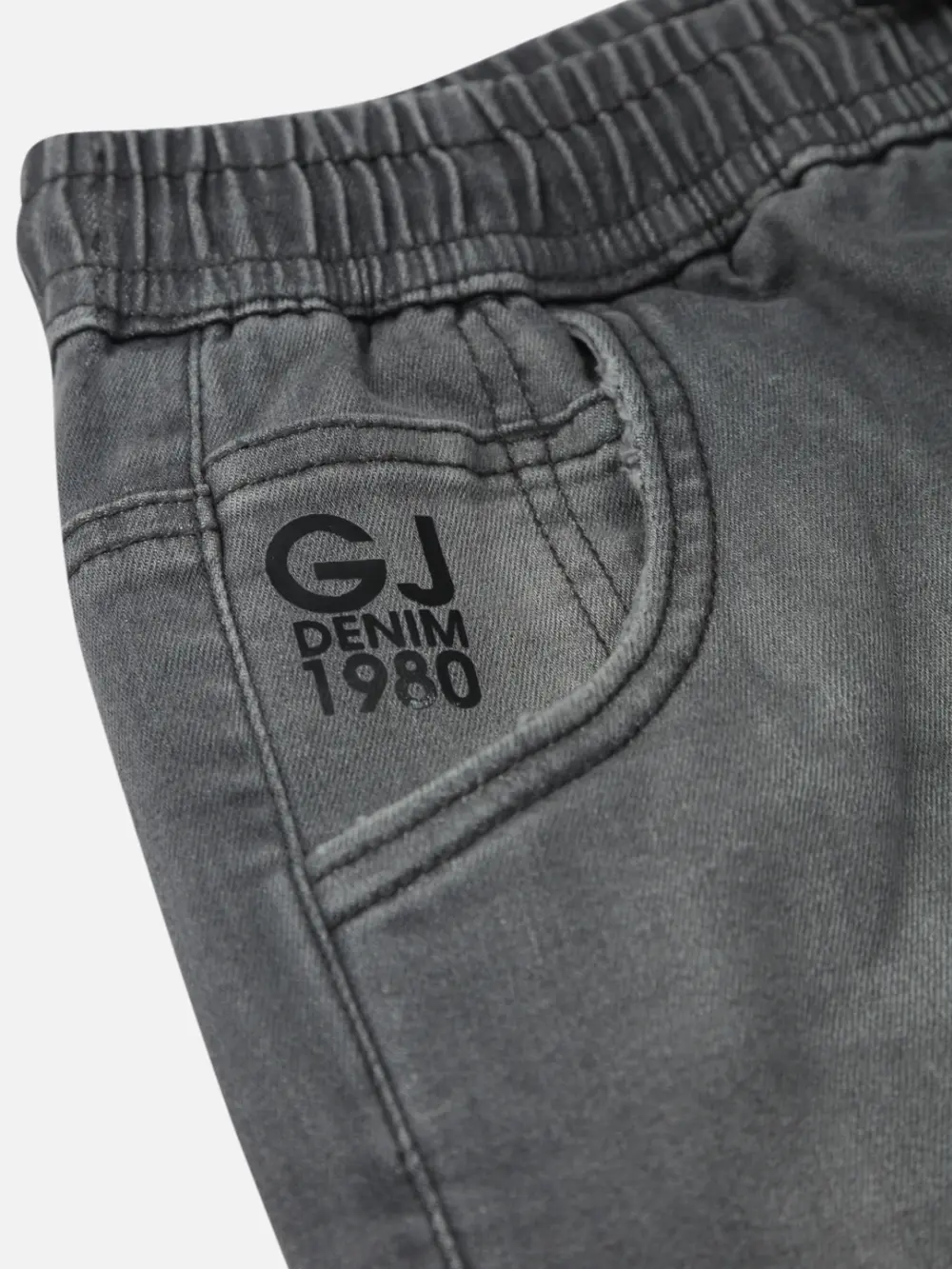 Gini And Jony Boys Grey Washed Denim Bermuda Elasticated