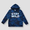Boys Blue Cotton Printed Sweatshirt