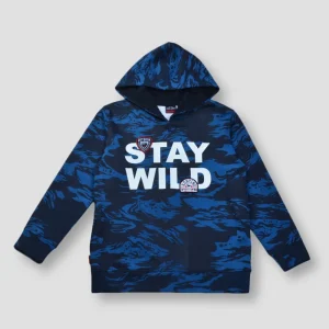 Boys Blue Cotton Printed Sweatshirt