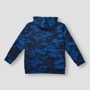 Boys Blue Cotton Printed Sweatshirt