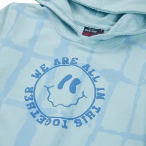 Boys Blue Cotton Printed Sweatshirt