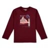 Gini And Jony Boys Grey Printed Cotton Full Sleeves T-Shirt