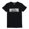 Gini & Jony Boys Black Printed Cotton T-Shirt Full Sleeves
