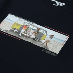 Gini & Jony Boys Black Printed Cotton T-Shirt Full Sleeves