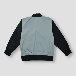 Gini & Jony Boys Grey Solid Taffeta Full Sleeves Woven Jacket